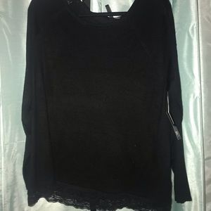 New Direction lace trimmed top